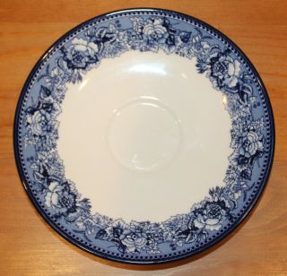 Wedgwood HIGHGROVE China Cup & Saucer Exclusive for Williams - Sonoma Blue Trim 5
