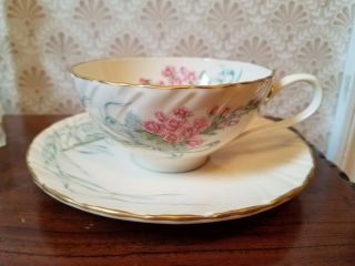 Lenox Rose Bouquet Set Of 2 Cups & Saucers Limited Ed For Mothers Day 1987 Usa