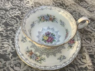 Vintage Shelley Rose & Daisy Cup And Saucer 13302