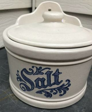 Vintage Pfaltzgraff Yorktowne Salt Box With Lid 560y
