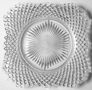 Westmoreland English Hobnail Clear (round Base) Square Plate 4505583