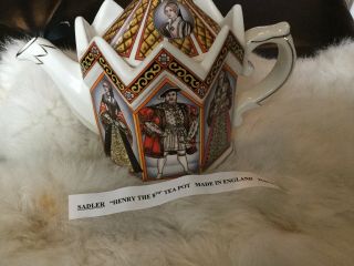 James Sadler Teapot Kings & Queens Henry Viii And Wives Made In England 4440
