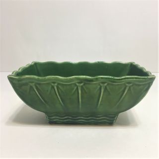 Vintage Mccoy Green Pottery Planter Bowl