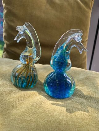 Mdina Glass Seahorse X2