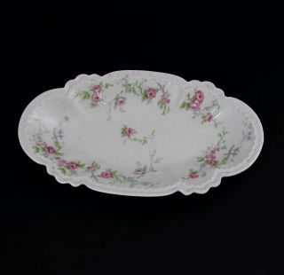 Charles Field Haviland Gda Limoges France Condiment Dish Tray Pink Roses
