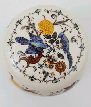 Vintage Ceramic Sadler Ginger Jar Blue Bird Floral Retro Made In England 2