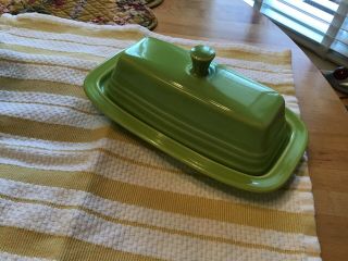 Fiestaware Fiesta Chartreuse (lime Green) Small Covered Butter Dish 1/4 Lb