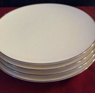Set Of 4 Noritake Lorelei Ivory Dinner Plates Vintage Fine China 7541