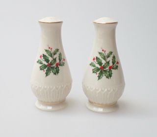 Lenox China Holiday Dimension Salt & Pepper Shakers