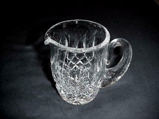 Signed Waterford Crystal Glass 4 " Creamer Pitcher Lismore Pattern