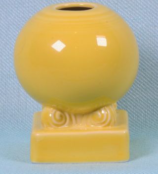 Vintage Fiesta Ware Sunflower Yellow Dinnerware Ball Candlestick Holders 0488