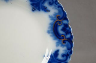 Grindley Clifton Pattern Flow Blue Semi Porcelain Dinner Plate C.  1891 - 1914 3