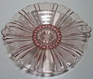 Anchor Hocking " Old Cafe Pink " Depression Glass Mint/candy Dish W.  Tab Handles