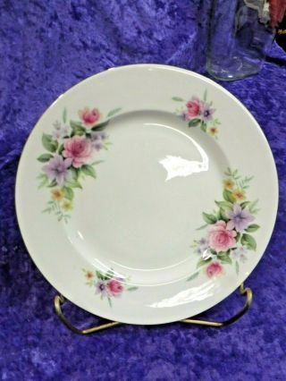 Duchess China With Yellow,  Purple,  Pink Floral Saucer 399 England Bone