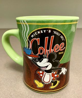 Walt Disney Minnie Mouse Mickey’s Really Swell Coffee Brand Mug Cup Exc Cond