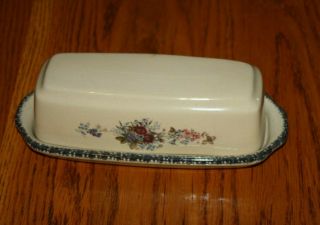 Home & Garden Party Stoneware Floral Butter Dish 2002