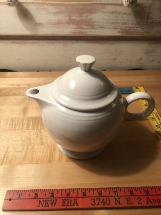 Fiestaware White Teapot Fiesta Large White 44 Ounce Tea Pot W/ Lid