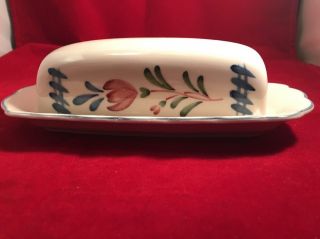 Nikko Provincial Designs Avondale Ceramic Covered 1/4 Lb Butter Dish Japan