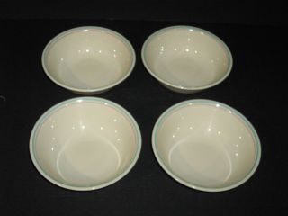 Corelle Corning Forever Yours 6 1/4 " X 2 " Soup Cereal Bowls Set 4 Vnt Usa