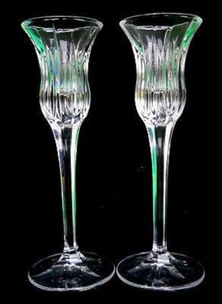 2 Mikasa Crystal Germany Icicles Candlesticks/candle Holders - Pair