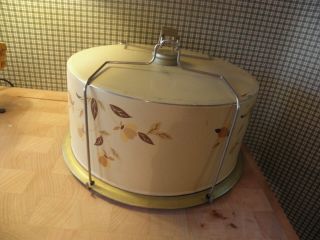 Vintage Jewel Tea Autumn Leaf Cake Safe Carrier 1935 - 41