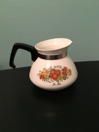 Vtg 1970s Corning Ware Spice O Life Teapot Coffee Pot 6 - CUP StoveTop Without Lid 3