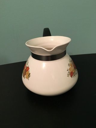 Vtg 1970s Corning Ware Spice O Life Teapot Coffee Pot 6 - CUP StoveTop Without Lid 4