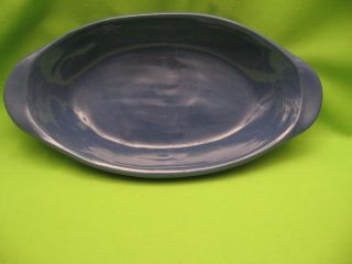 Vintage Blue Stoneware Bowl - 6 " &11 " X 2 " - Cond.