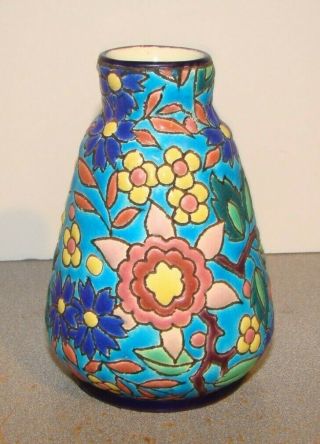 Emaux De Longwy Art Pottery Bud Vase