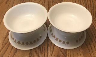 Set Of 4 Vintage Corelle Butterfly Gold Cereal Soup Bowls 6 1/4 "