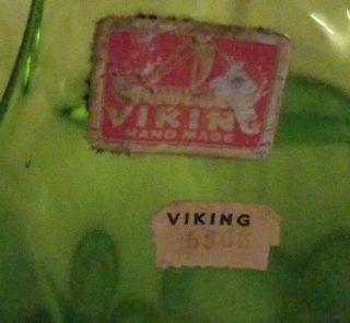 VINTAGE VIKING GLASS GREEN CANDY DISH 2