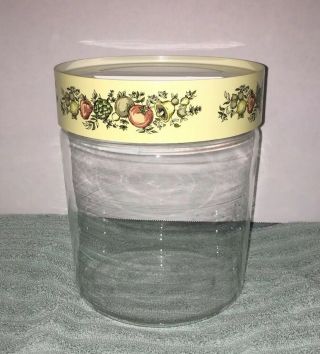 Vintage Pyrex Spice Of Life Canister Glass Jar W/ Lid - 7.  5” Corning Ware
