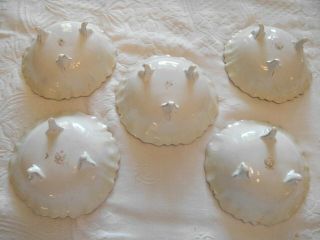 (5) RS PRUSSIA handpainted footed berry bowls 4