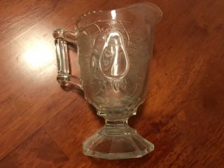 Clear Glass Vinegarette With Embossed Pears No Chips Or Cracks,  Antique