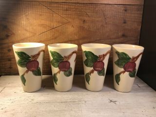 Set Of 4 Vintage Franciscan Apple Tumbler Cups