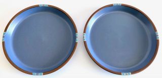Set Of 2 Dansk Mesa Sky Blue Dinner Plates Made In Portugal