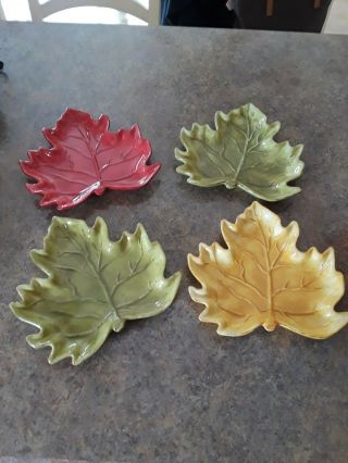 Fall Leaf Luncheon Plates Set Of 4 And Pumpkin Plate