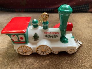 Spode Christmas Tree Ornament - Santa’s Express Ornament Train Engine 4.  5”