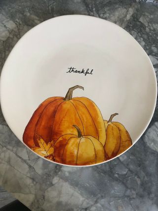 Rae Dunn 11 - Inch Dinner Plate “thankful” Ceramic - Multiple Uses