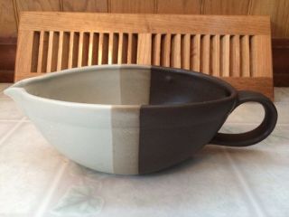Vintage Mccoy Pottery Tan Brown Multi Colored Pottery Gravy Boat Bowl 7128