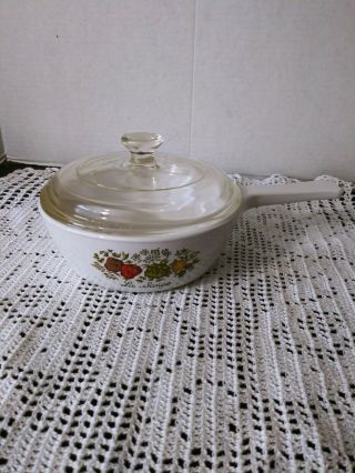 Vintage Corning Ware Spice Of Life P - 81 - B Saucepan With Pyrex Lid P - 81 - C