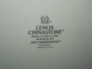 Lenox Chinastone GREY BRUSHSTROKES Dinner Plate 10 3/4 