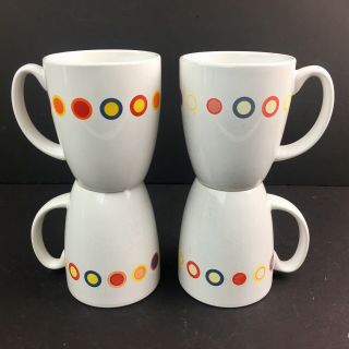 4 Corelle Hot Dots Stoneware 12 Oz Coffee Mug