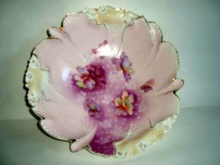 Vintage R S Prussia Floral Embossed Bowl