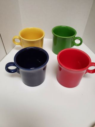 Vintage Homer Laughlin Fiestaware Mug / Coffee Cup Set Of 4