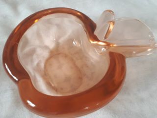 Vintage Authentic Glass Apple Ashtray - Pre.  Owned