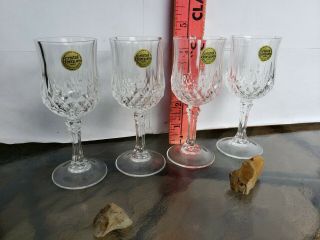4 Cordial Glasses Goblets Cristal D 