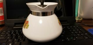 CORNING P - 104 SPICE OF LIFE 6 CUP TEAPOT KETTLE WITH LID 2