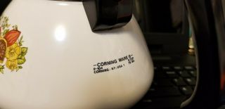 CORNING P - 104 SPICE OF LIFE 6 CUP TEAPOT KETTLE WITH LID 5