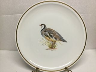 Corning Centura Game Birds - Chukar Partridge 12 " Round Serving Chop Plate